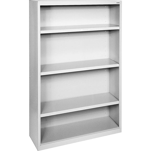Lorell, LLR41286, Fortress Series Bookcases, 1 Each, Light Gray