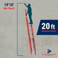 thumbnail image 5 of Louisville Ladder 20-Foot Fiberglass Extension Ladder, 300-Pound Load Capacity, Type IA, L-3022-20PT, 5 of 11