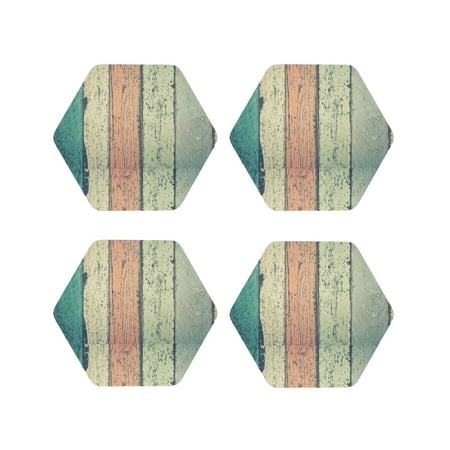 

Tideii Hardwood for Leather Coasters 4 Pieces Anti-fouling and Anti-scalding Decorative Coasters Suitable for Restaurants Kitchens Coffee Shops-Hexagon