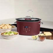 Thyme & Table 6QT Programmable Slow Cooker, Cabernet Red