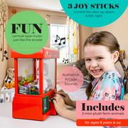Bundaloo Claw Machine Arcade Game With Plushies | Candy Dispenser for Kids | Mini Toy Vending Machine with Sounds | Best Birthday & Christmas Gifts for Boys & Girls