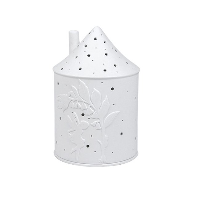“Faro Grande” | Casa portavelas de porcelana | Casa candelita | Iglesia de porcelana mate con base para candelita | Decoración De Habitación Elegante En Forma De Iglesia.