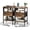 Rustic Brown + Black, variant on Costway 1 PCS 34” Nightstand with Integrated Charging Station, 4 Fabric Drawers and Metal Frame Black
