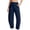 *Navy, variant on VBVC Women's Y2K High Waisted Barrel Pants , Comfy Pull-On Stretchy Trousers For Women , Ladies' Lightweight Work Pants with Pockets, Black , S-3XL