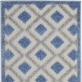 thumbnail image 4 of HomeRoots 2' X 8' Blue And Grey Gingham Non Skid Indoor Outdoor Runner Rug, 4 of 6