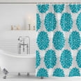 thumbnail image 2 of Polyester Fabric Turquoise Dahlia Shower Curtain, Country Gray Abstract Floral Flowers Waterproof Bathtub Curtain Bathroom Decor Set with Hooks 60 x 72 Inches, 2 of 6