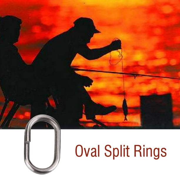 Fishing Tackle,100Pcs Stainless Steel Oval Oval Split Rings Fishing Split  Rings High-Intensity Output 