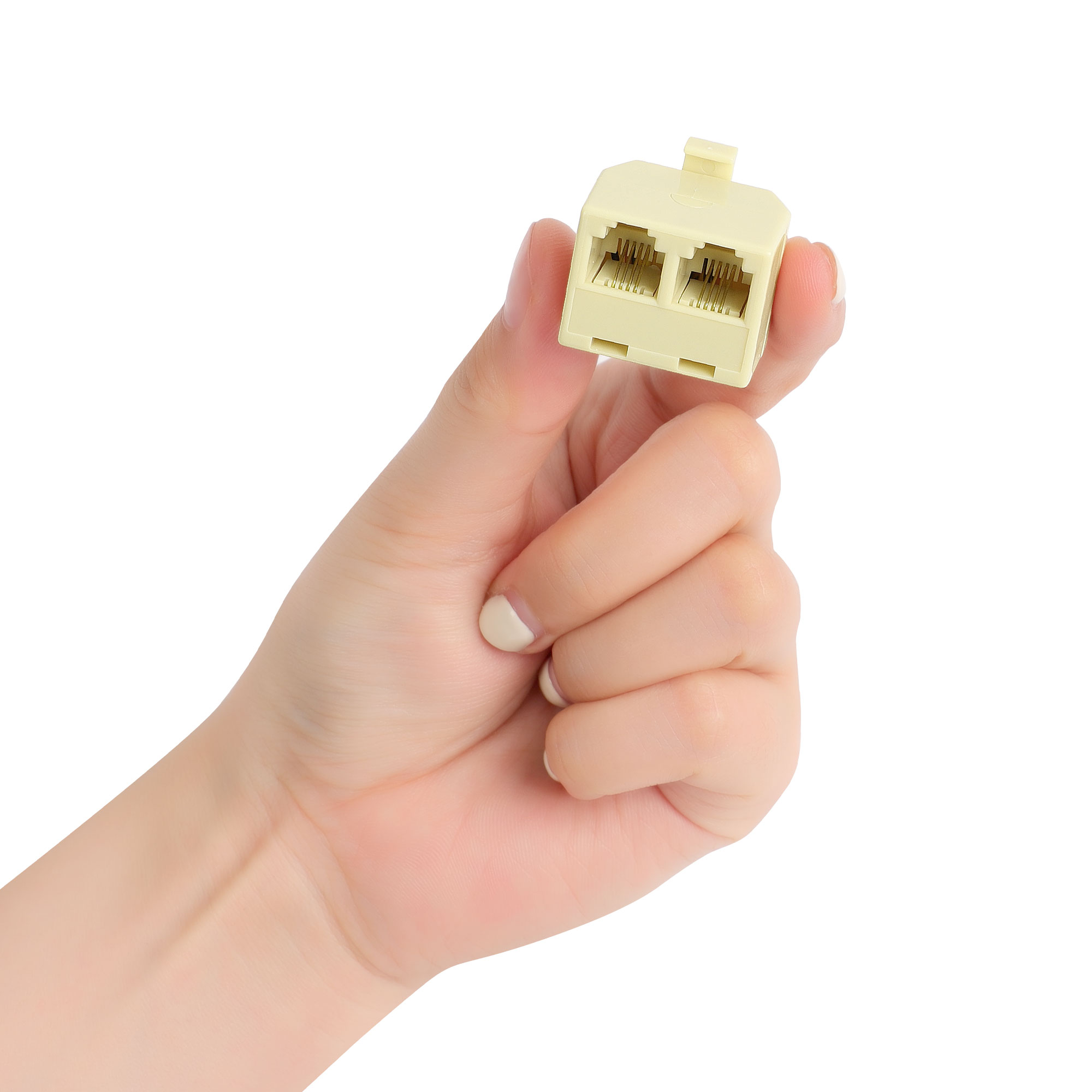 Unique Bargains RJ11 Telephone Connectors 4P 1 Male to 2 Female Plug Splitter