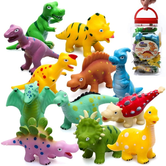 Juguetes de Baño Hely Cancy Moldes de Dinosaurios Sin BPA para Niños de 4 a 8 Años 12 Piezas
