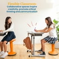 thumbnail image 5 of ECR4Kids Sitwell Wobble Stool with Cushion, Adjustable Height, Active Seating, Orange, 5 of 9
