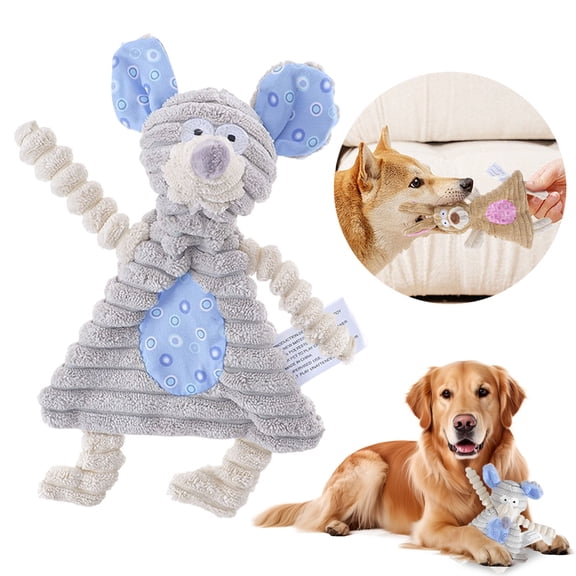 SeekLGT Elephant Dog Plush Toy Squeaky Interactive Crinkle Chew Toy Soft Stuffed Dog Toy for Small and Medium Dogs Cute Animal Shape 1 Toy