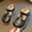 Black, variant on 15M -7Y Girls Dress Shoes Ballerina Ballet Flats Anti-Slip Soft Rubber Sole Princess Shoes Wedding Party Leather Shoes