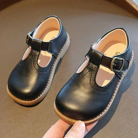 Herrnalise Toddler Girls Sandals Soft Rubber Flats Beach Shoes Summer Baby Leather material Closed-Toe Shoes