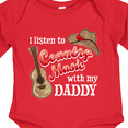 thumbnail image 4 of Inktastic I Listen to Country Music with My Daddy Guitar and Hat Boys or Girls Long Sleeve Baby Bodysuit, 4 of 5