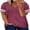 A-Rose, variant on Women's Plus Size T Shirts Pink V Neck Tee Summer Short Sleeve Top Casual T-Shirts Tops 4XL
