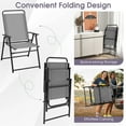 thumbnail image 5 of Topbuy Metal Indoor and Outdoor Relaxing Cozy and Durable Folding Chairs, Gray "1 Set of 4", 5 of 8