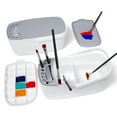 thumbnail image 1 of Limpiador de pinceles GAMENOTE con paleta y mango blanco+gris, 1 of 6