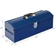 thumbnail image 3 of HPDMC Metal Tool Box Set of 2 - 19" Heavy Duty Steel Toolbox with Metal Latch - Portable Hip Roof Style Mechanic Tool Boxes for Car, Truck, Tractor & Home - Blue, 3 of 6
