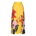 thumbnail image 4 of Njagoc3 Womens High-Waisted Vibrant Floral Print Maxi Skirt with Bold Patterns for Wedding Guests & Formal Parties, 4 of 5