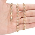 thumbnail image 3 of Nuragold 14k Real Yellow Gold Solid Mariner 6mm Anchor Chain Pave Diamond Cut Necklace (18"-26") Two Tone Italian Jewelry for Men, 3 of 9