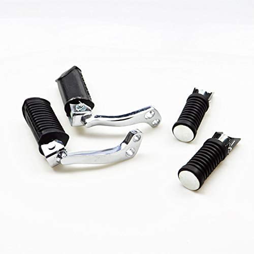 Black Front Rear Footrests Foot Pegs Foot Pedals For Off Road Dirt Pit Bike Suzuki GN125 GN-125