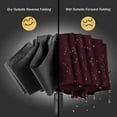 thumbnail image 3 of Chakipee Automatic Folding Umbrella,Auto Reverse Windproof Compact Umbrella,10Ribs,Black, 3 of 9