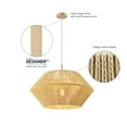 thumbnail image 2 of Globe Electric 1-Light Wood Toned Twine Shade Pendant Light, 2 of 7