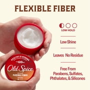 Old Spice Flexible Fiber Pomade for Men, Healthy and Strong with Vitamin E and Biotin, Low Hold, Low Shine, 2.22 oz