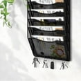 thumbnail image 4 of Wall File Organizer Hanging File Holder Mesh Wall Mounted File Magazine Rack Metal Hanging File Organizer, Multipurpose Use to Display Newspapers, Paper ,File ,Letter Storage Organizer, Black, 4 of 7