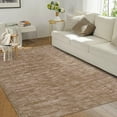 thumbnail image 2 of Haperlare Solid Machine Washable Area Rug Soft Low-Pile Modern Rug Non-Slip Throw Indoor Carpet for Living Room Bedroom, 5' x 7' Brown, 2 of 7
