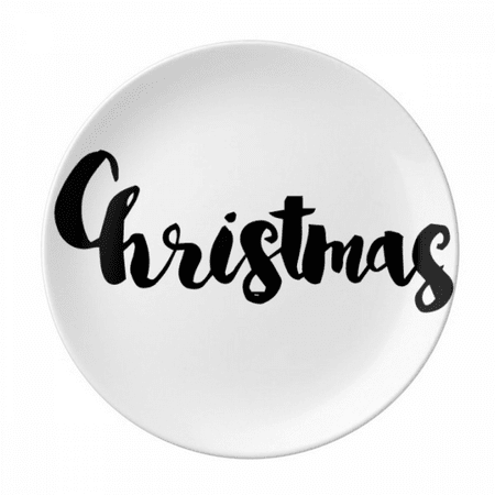 

mas Stylish Quote Handwrite Plate Decorative Porcelain Salver Tableware Dinner Dish