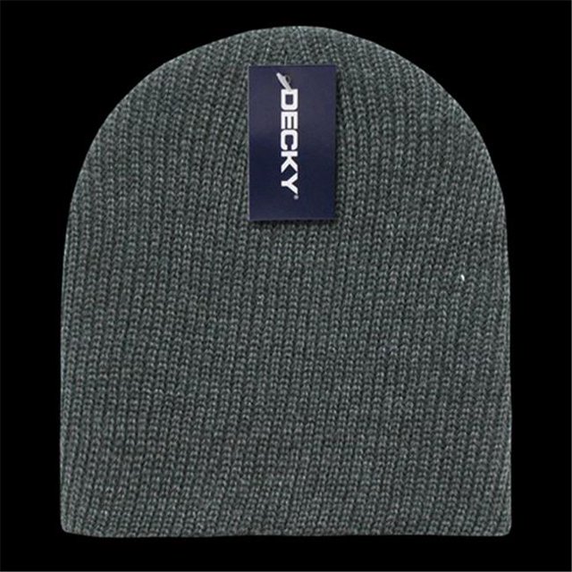 Decky 608-HCH GI Cuffless Watch Caps, Heather Charcoal