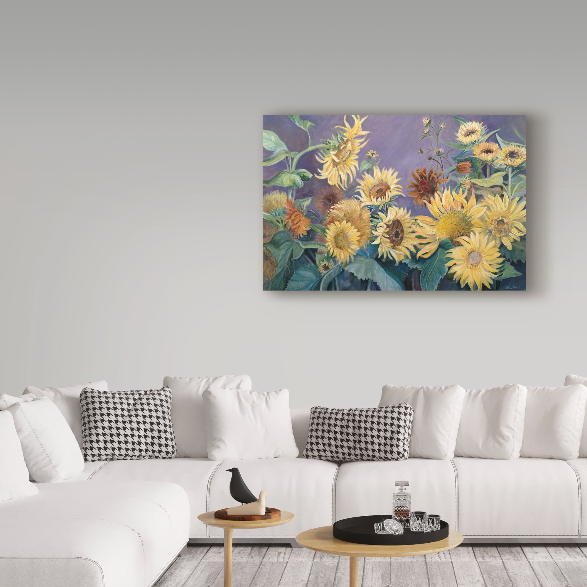 Trademark Fine Art 'Sunflower In Purple Sky' Canvas Art by Joanne Porter