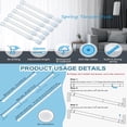 thumbnail image 3 of SNNROO 6 Pcs Tension Curtain Rods  Drilling Adjustable Shower Curtain Rod for Windows 15.7 to 28 inch Spring White Curtain Rod Closet Rod Window Curtain Rod, 3 of 9