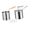 thumbnail image 3 of Deep Frying Pot with Lids with Basket Japanese Tempura Frying Pot Kitchen Frying with pot rack, 3 of 9