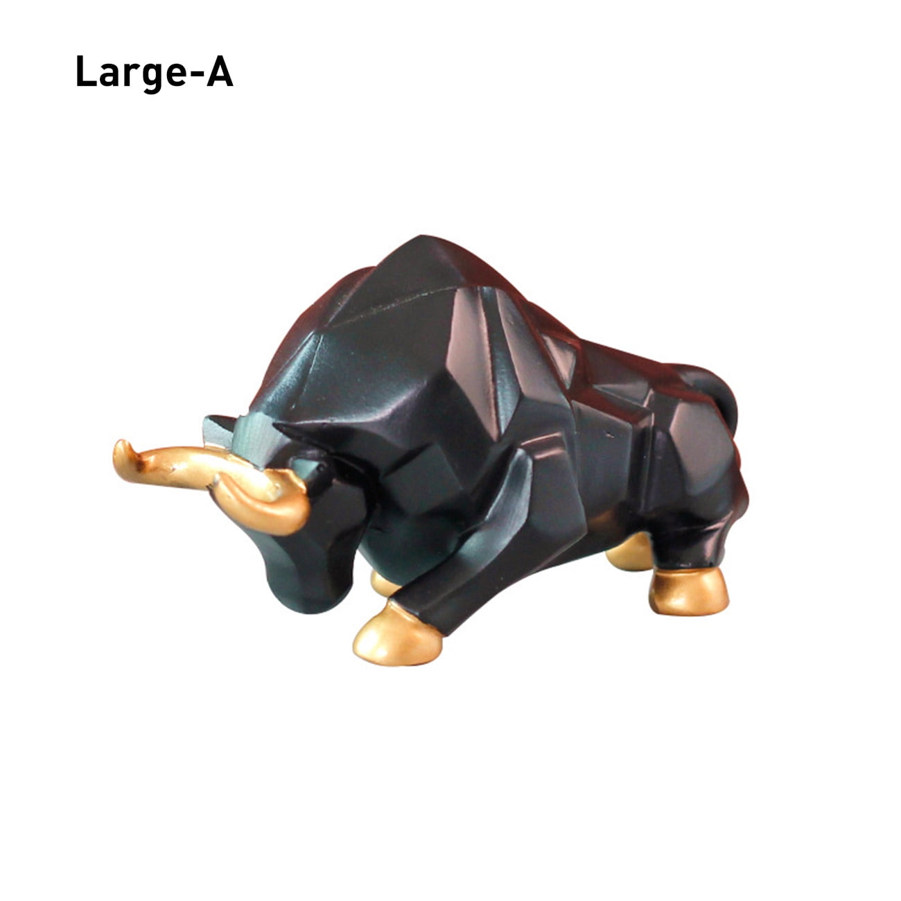 Resin Bull Statue Bison Sculpture Home Decoration Abstract Figurine Modern Decor 