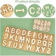 thumbnail image 3 of 216 letras del alfabeto de madera sin terminar, números de madera de 1 a 1,3 pulgadas, letras mayúsculas en blanco, números con bandeja de almacenamiento, 3 of 6
