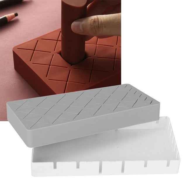 Silicone Lipstick Organizer 24 Slots, Detachable Easy to , Durable Counterweight Design, Makeup Brush Holder for Dressing Table, Countertop