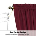 thumbnail image 4 of 2 Panel French Door Curtains With Rod Pocket Tieback Indoor Sun Blocking Grommet Curtains Thermal Blackout Curtain for Window Kitchen Patio Doors 25 x 72 Inch, 4 of 7