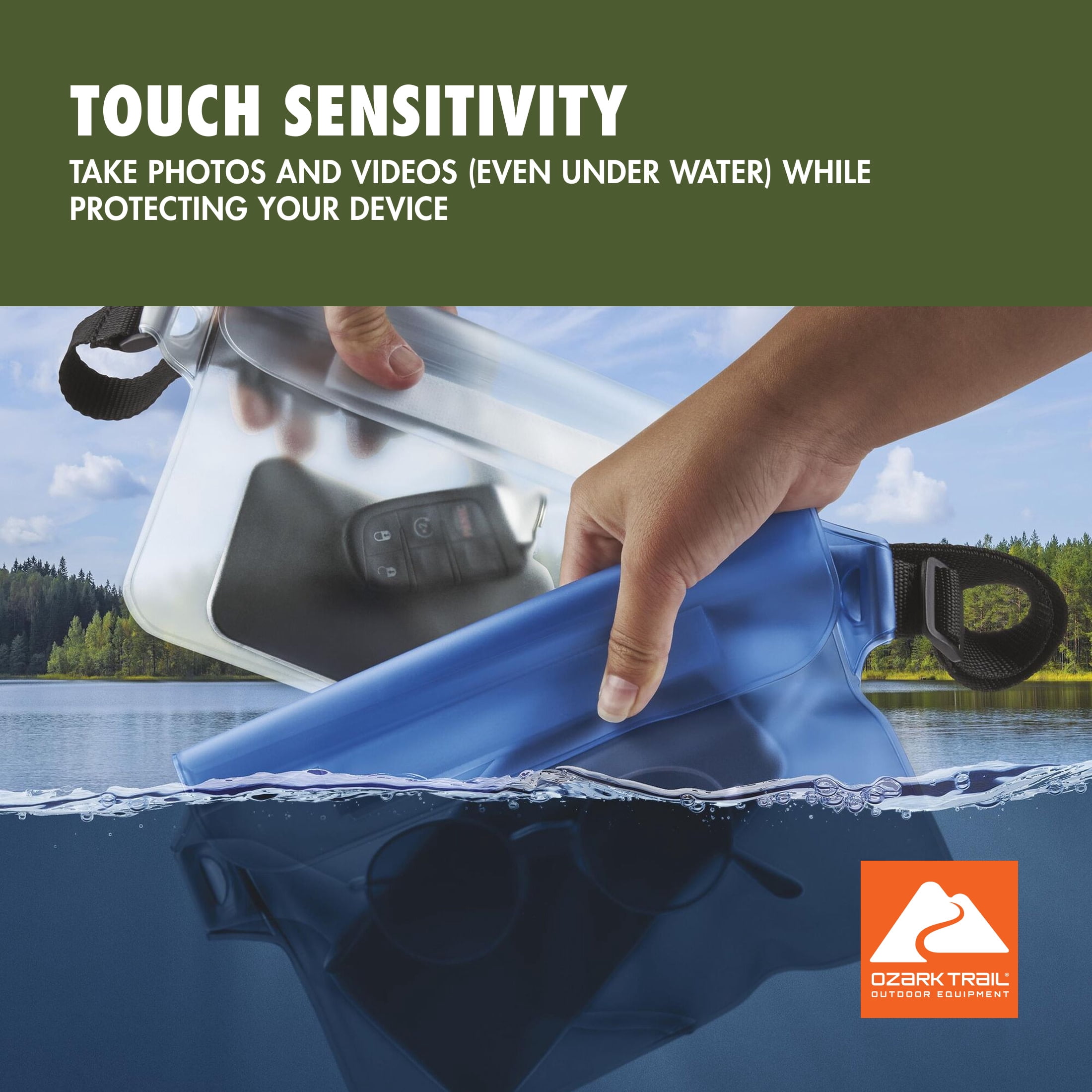 Ozark Trail Waterproof Pouch with Adjustable Strap (2-Pack)