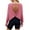 Pink, variant on BXINGOHAI Long Sleeve Workout Shirts Yoga Dance Tops Open Back Athletic Clothes for Women Black,L