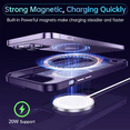 thumbnail image 6 of Magnetic Case for iPhone 14 Pro Max Case, [Military Grade Drop Tested] [Compatible with MagSafe] Translucent Matte Back, Anti-Fingerprint Anti-Scratch Phone Case Cover 6.7, Purple, 6 of 7