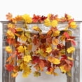 thumbnail image 3 of 70 inches Artificial Hanging Maple Leaves Plants Fall Fake Ivy Vines Plants Wall Hanging Plants for Autumn Outdoor Indoor Patio Garden Proch Home Party Wedding Decor, 3 of 7