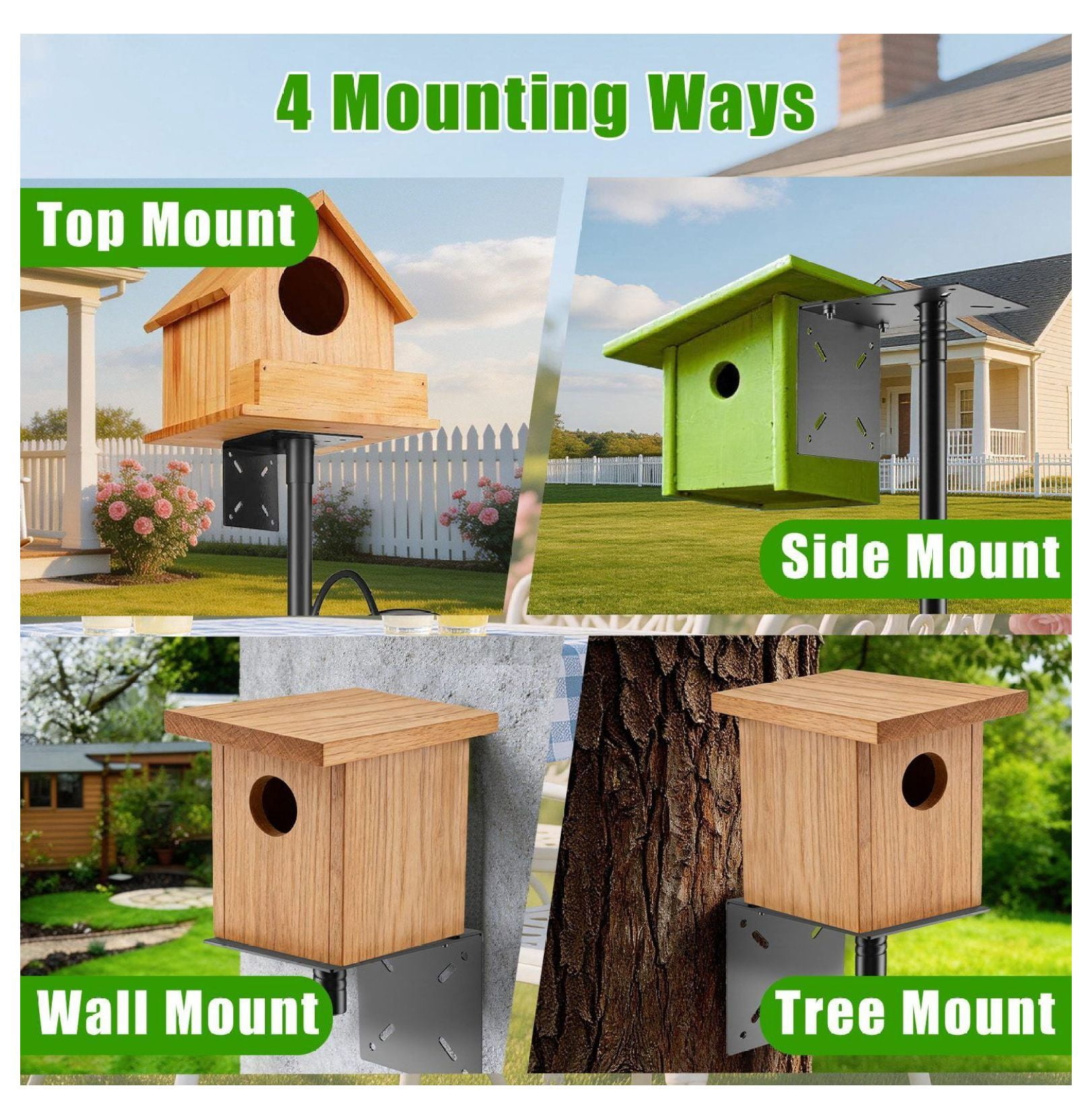 Bird Feeder Pole with Squirrel Baffle, Adjustable Height 32-94", 5-Prong Base, Outdoor Feeding Station with 4 Hooks, Birdhouse Brackets for Garden Yard