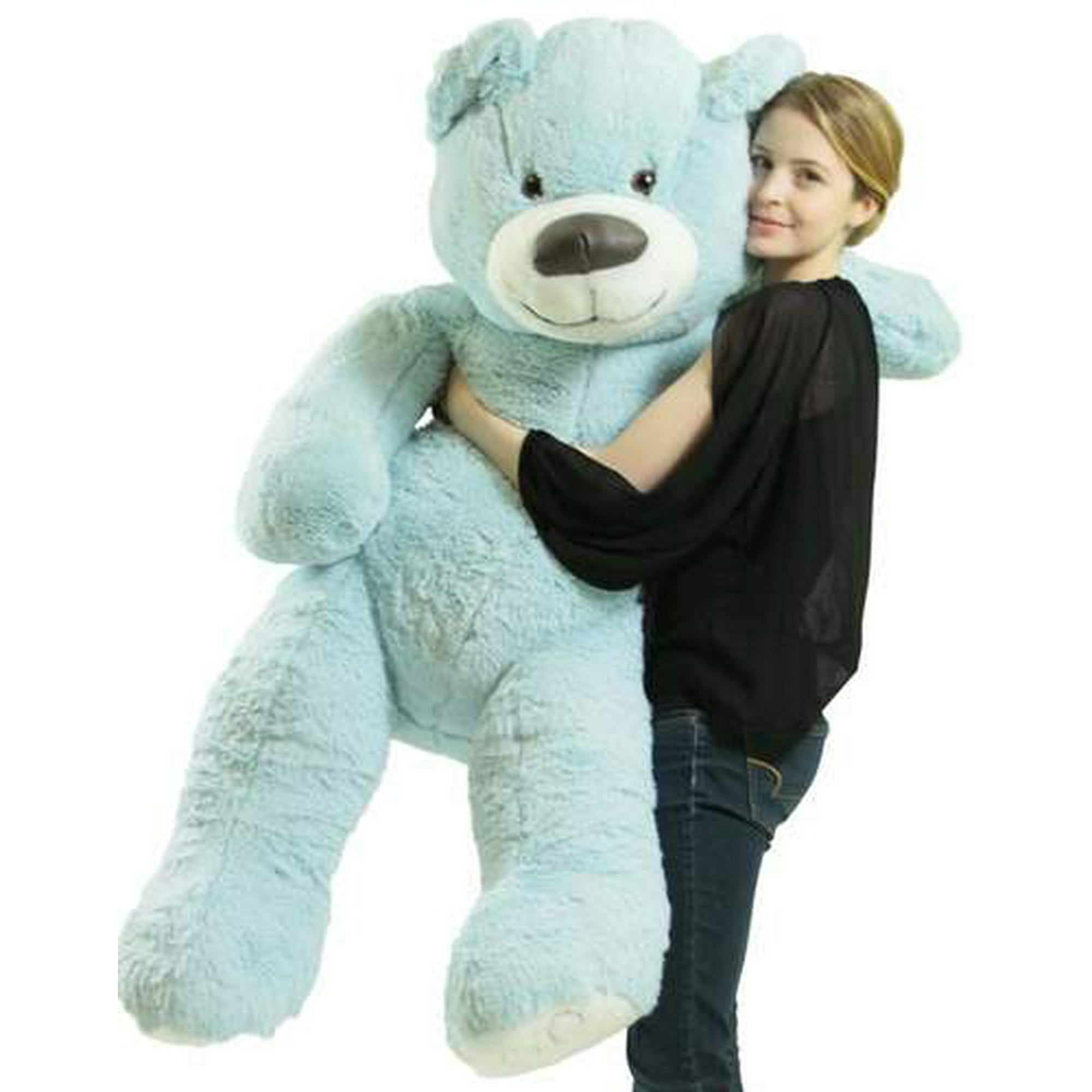 American Made Giant Blue Teddy Bear Soft 55 Inches Almost 5 Feet Tall Walmart
