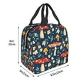 thumbnail image 3 of Fotbe Colorful Mushrooms Bolsa Térmica con Estampado y Forro de Aluminio Grueso Bolsa de Almuerzo con Bolsillo Frontal para Hombres y Mujeres, Ideal para Trabajo, Escuela, 3 of 8