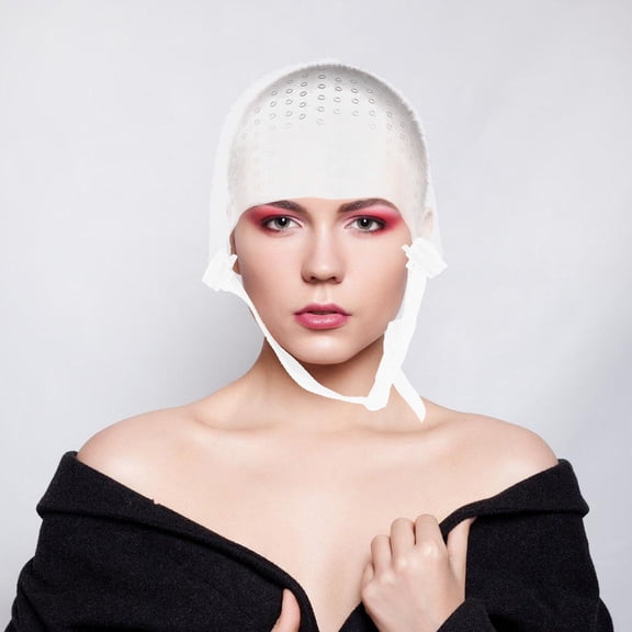 BESTONZON Silicone Hair Dye Cap for Salon Use Reusable Hair Highlighting Tool with Perforated Circles