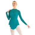 thumbnail image 2 of iiniim Women's Girls Turtleneck Long Sleeve Lace Figure Ice Skating Dress Ballet Dance Costume, 2 of 7