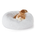thumbnail image 1 of Cama para gatos, relajante, lavable, 50 cm, antideslizante, redonda, gris escarcha, 1 of 6