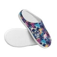 thumbnail image 3 of Picia cool Skull colorful for Women's Lamb-hug Comfy Fleece House Slippers Memory Foam, Slip-on House Shoes Indoor Outdoor-39/40, 3 of 7